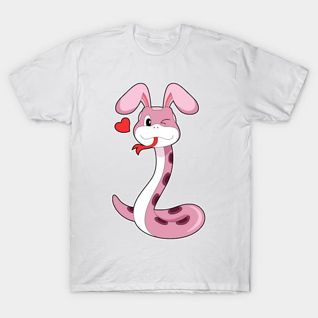 Snake Rabbit Heart T-Shirt by Markus Schnabel